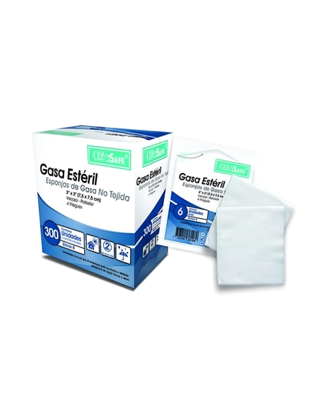 Gasa no tejida 3 x 3 x 6 x 50 alfa safe